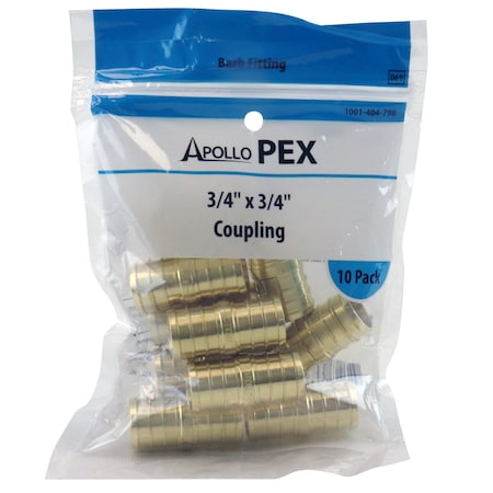 Apollo 1 in. x 3/4 in. Brass PEX Barb Reducing Coupling APXC341